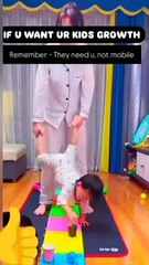 If u want ur kids growth remember they need u not mobile