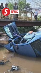 Elderly woman dies after car veers off bridge in Kuantan