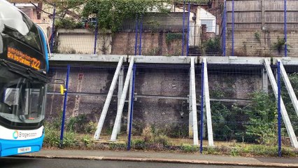 The support structure in Battle Road, St Leonards, pictured on September 25 2024 in East Sussex