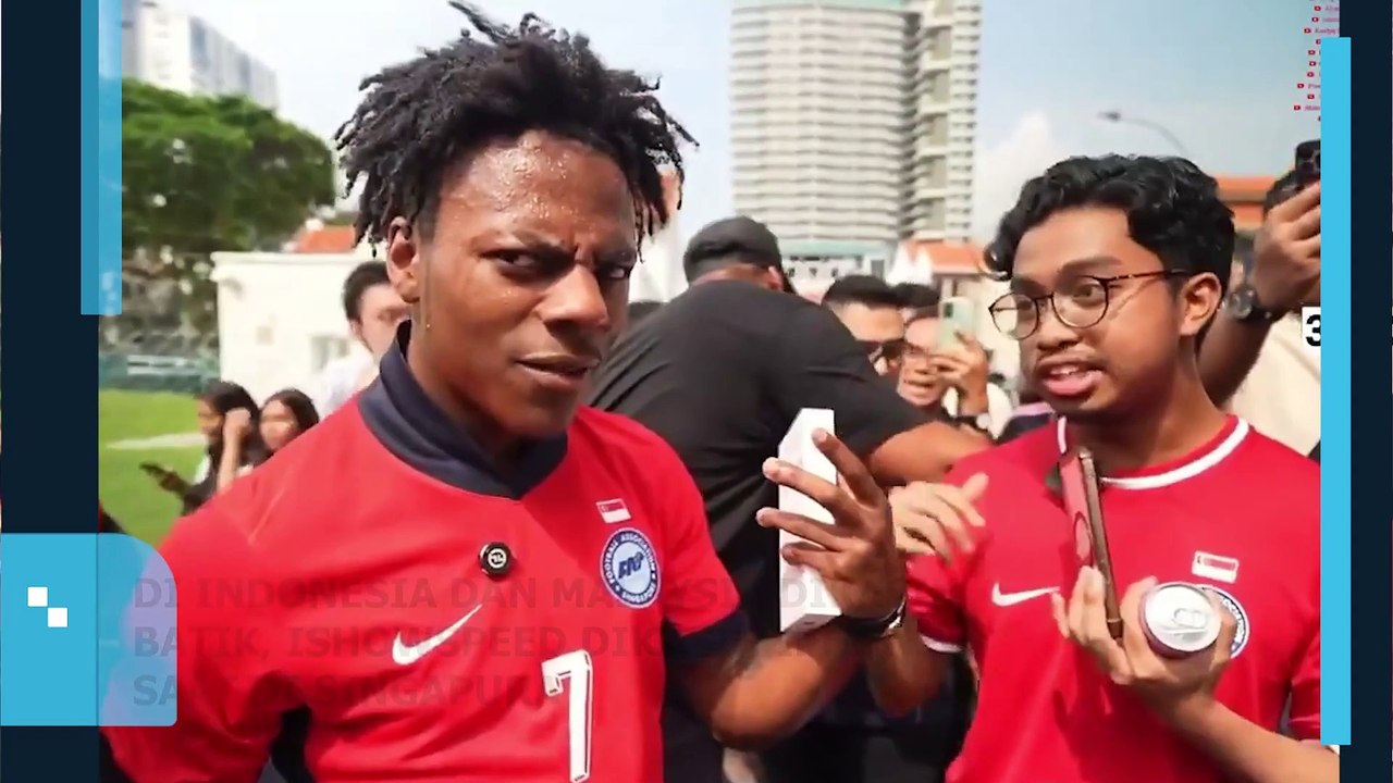 DI Indonesia dan Malaysia Dikasih Batik, Ishowspeed Dikasih iPhone Saat di Singapura