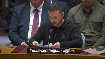 "L'unité sert toujours la paix" : Zelensky au Conseil de sécurité de l'ONU