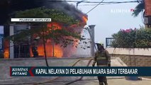 Kapal Nelayan di Pelabuhan Muara Baru Terbakar, Begini Usaha Damkar Padamkan Api