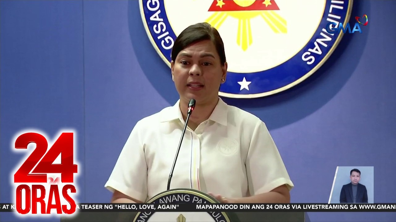 VP Sara sa usapin ng resignation: ‘Di ako aalis dahil nilagay ako ng mga tao dito | 24 Oras