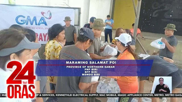 Kapusong Totoo: Operation Bayanihan sa Northern Samar; mga Kapuso artist tumulong sa mga nasalanta ng bagyo; 34,055 katao natulungan ng GMAKF sa nagdaang Bagyong Enteng | 24 Oras