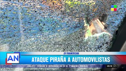 Ataque piraña a automovilistas en Panamericana