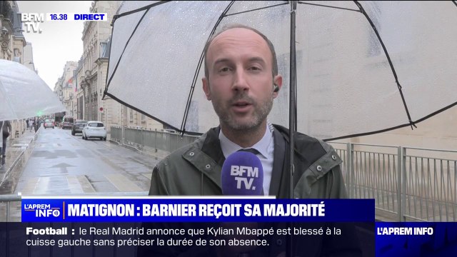 Michel Barnier reçoit les présidents des groupes parlementaires qui ont des membres dans son gouvernement à Matignon pour préparer sa déclaration de politique générale