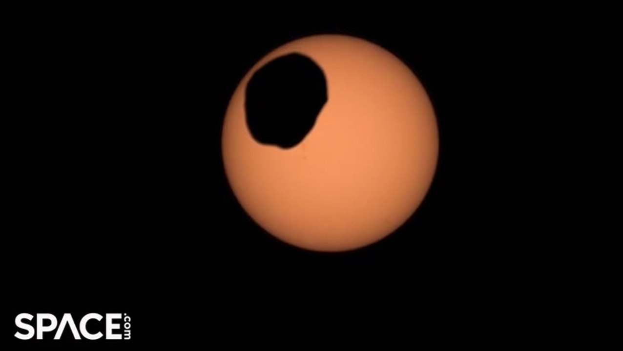 NASA's Perseverance Rover Captured A Martian Moon Phobos Transit The Sun