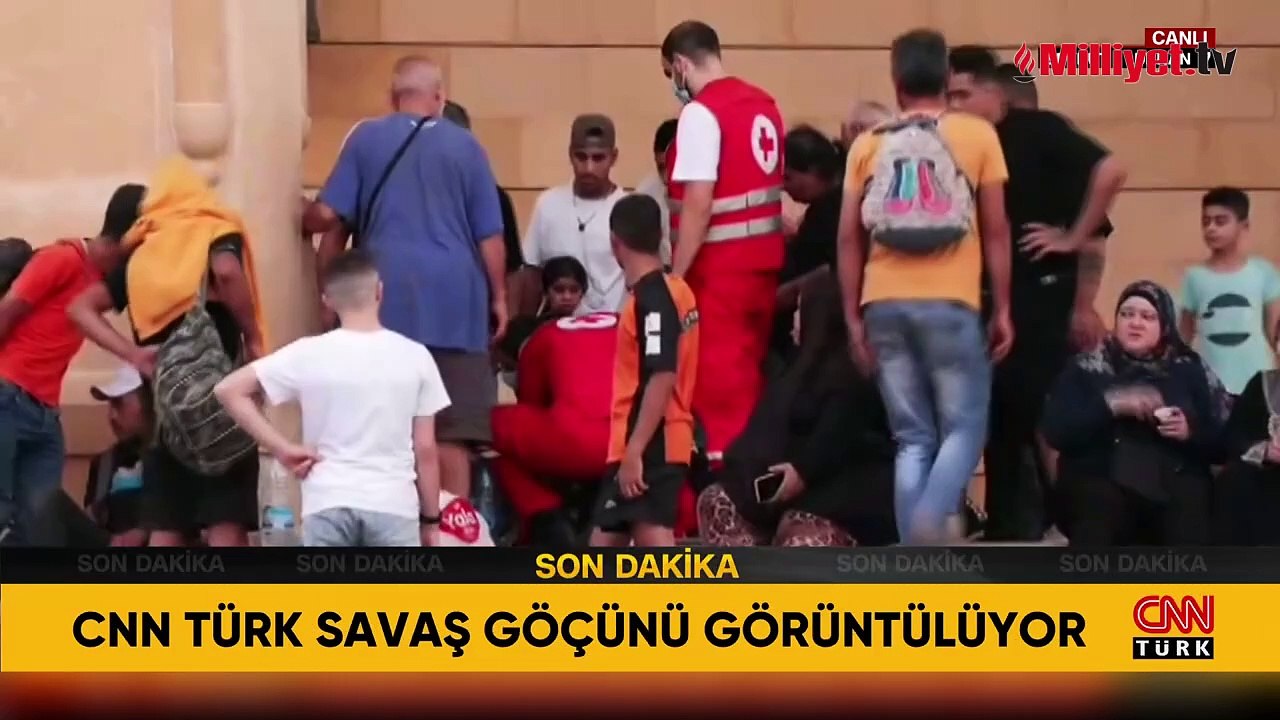 CNN Türk İsrail'in vurduğu Lübnan'da! Savaş göçü başladı