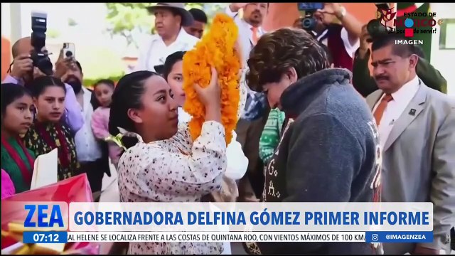Delfina Gómez presenta su primer informe de gobierno