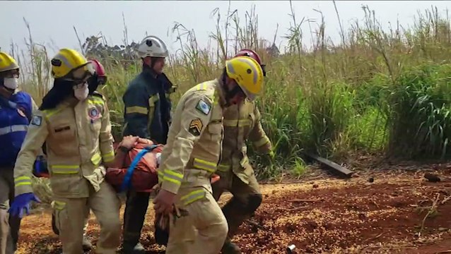 Levou sorte , afirma Tenente sobre vítima atingida por caminhão na BR-163; pedestre ficou soterrado por grãos