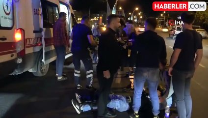Malatya'da Motosikletin Yayaya Çarpması Sonucu 2 Yaralı