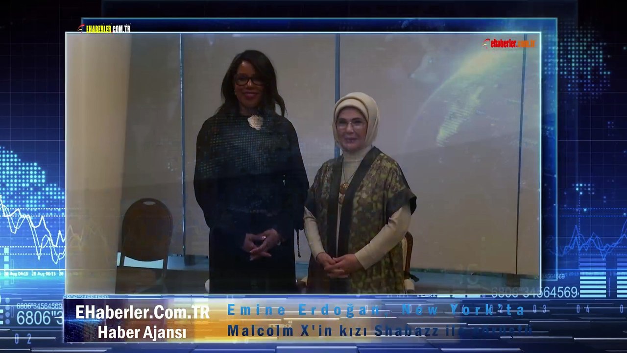 Emine Erdoğan, New York’ta Malcolm X'in kızı Shabazz ile görüştü