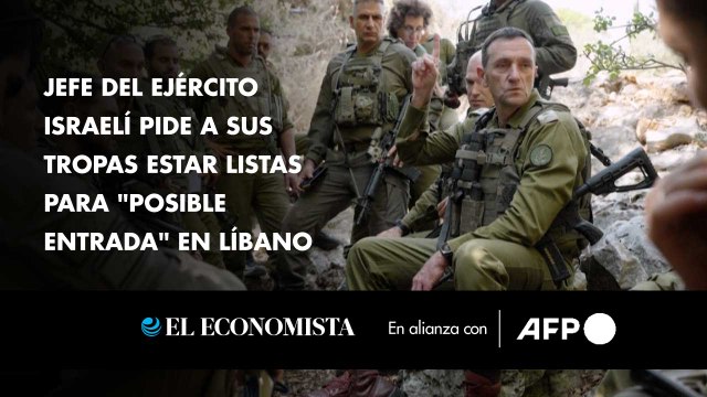 Jefe del ejército israelí pide a sus tropas estar listas para posible entrada en Líbano