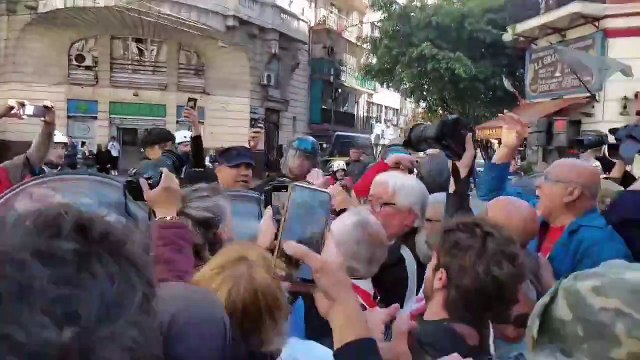Incidentes en la manifestación de jubilados frente al Congreso