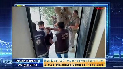 Kalkan-27 Operasyonları İle 1.029 Düzensiz Göçmen Yakalandı