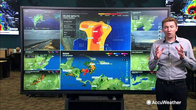 Hurricane Helene threatening Florida with flooding rain and winds