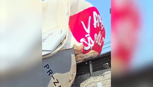 Se estrelló un dirigible que alentaba al São Paulo de Brasil