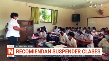 Sedes recomienda suspender clases presenciales