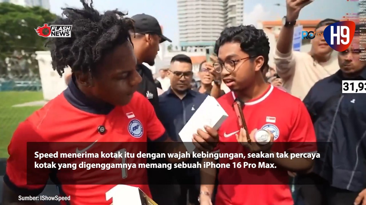 Ishowspeed Terkejut Diberi iPhone 16 Pro Max oleh Penggemar di Singapura