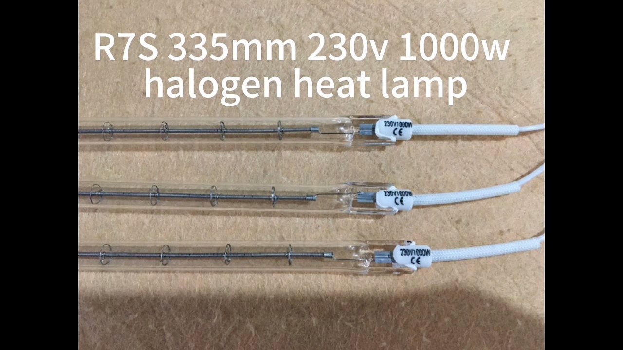 500mm 1200w Screen Printing Equipment Replacement Halogen Heating Lamps Halogen Heat Bulb
