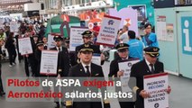 Pilotos de ASPA exigen a Aeroméxico salarios justos