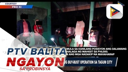 Dalawang lalaki, huli sa buy-bust operation sa Tagum City