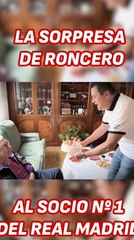 RONCERO y la BONITA SORPRESA al SOCIO Nº1 del MADRID por su CUMPLEAÑOS