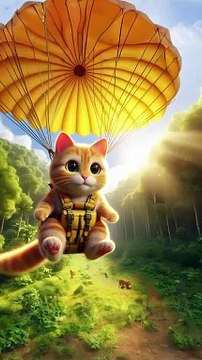 The orange cat family suffered a plane crash ！ #socutekitty #aicats #cats