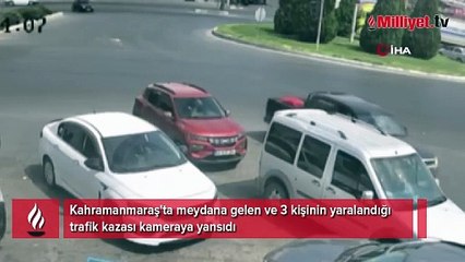 Kahramanmaraş'ta trafik kazası güvenlik kamerasında