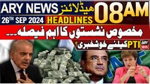 ARY News 8 AM Headlines | 26th September 2024 | Good news for Pakistan