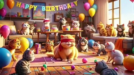 Heartbreaking! Cat's Birthday Party Goes Wrong  #aicat #cat #catvideos