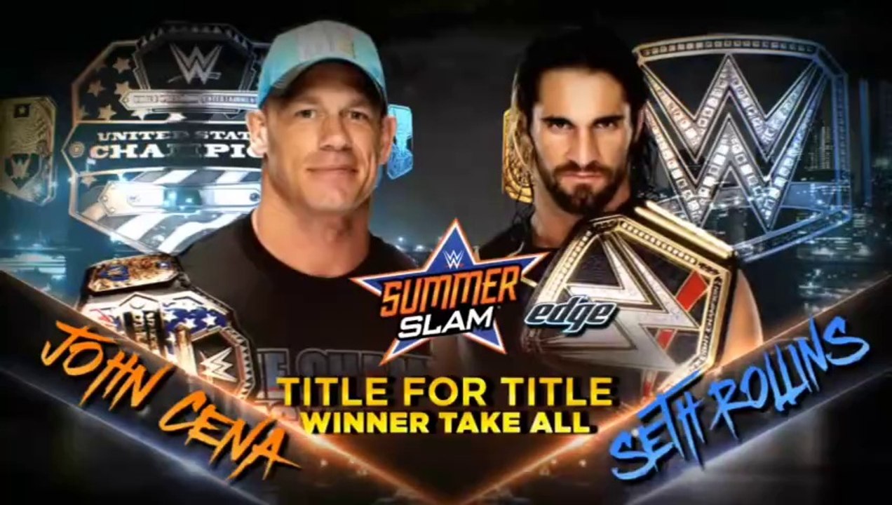 WWE SummerSlam 2015 - John Cena vs Seth Rollins (Winner Takes All Match)