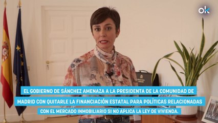El Gobierno chantajea a Ayuso con quitar las ayudas para Vivienda en Madrid si no aplica su ley