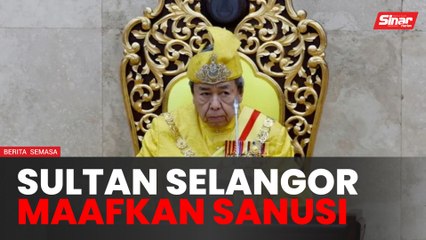 Sultan Selangor berkenan terima permohonan maaf Sanusi