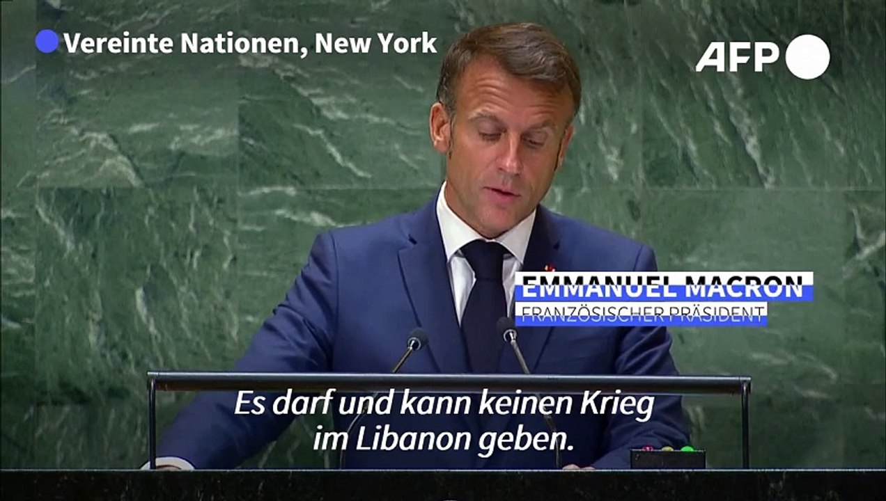 Macron: 'Es darf keinen Krieg im Libanon geben'