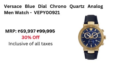 Versace Blue Dial Chrono Quartz Analog Men Watch - VEPY00921