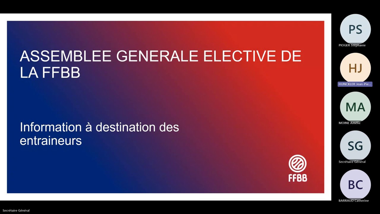 Assemblée Générale Elective - Replay Webinaire Entraineurs