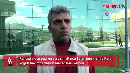 Kendisini eve getiren servisin altında kaldı! Şoke eden görüntü