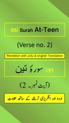 Surah At-Teen (التين) Ayah/Verse/Ayat 2 Recitation (Arabic) with English and Urdu Translations