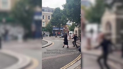 Stanley Tucci and Priyanka Chopra spotted filming intense Citadel scene on London street