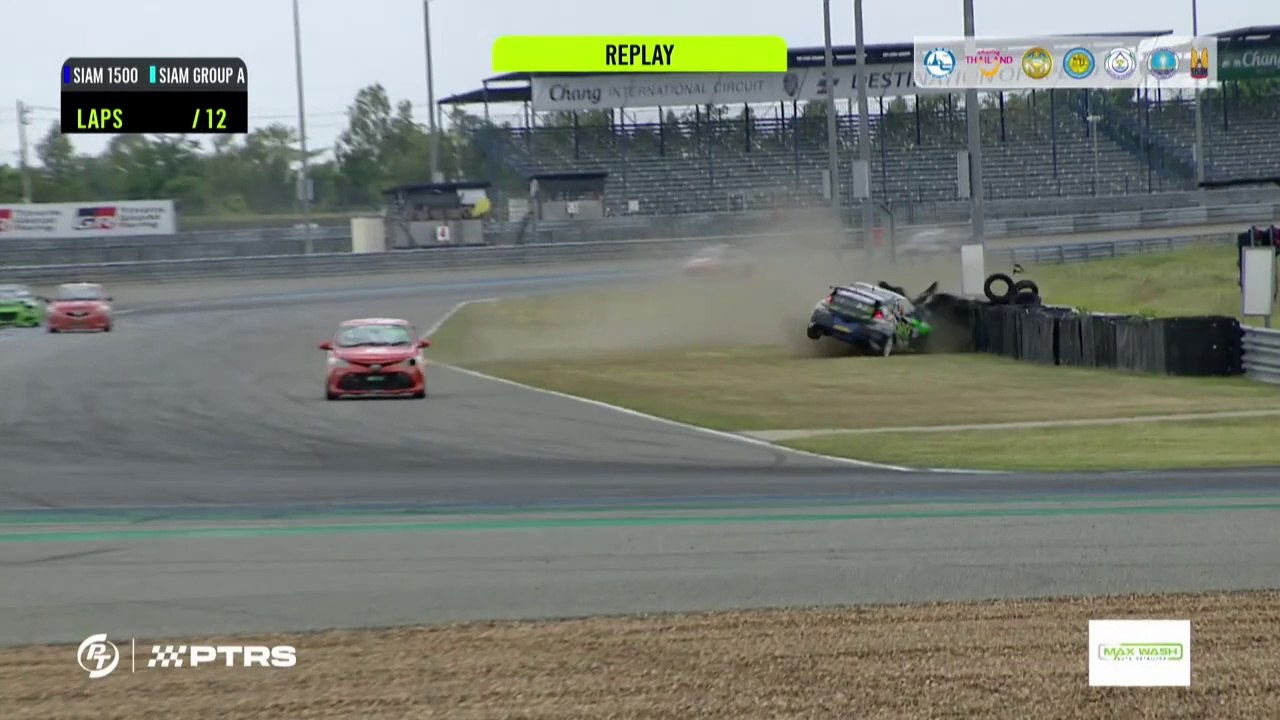 PT Racing Series SIAM 1500 Group A 2024 Chang Race 2 Start Boriharntananont Big Crash