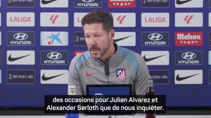 Atlético - Simeone pas inquiet concernant Alvarez et Sørloth
