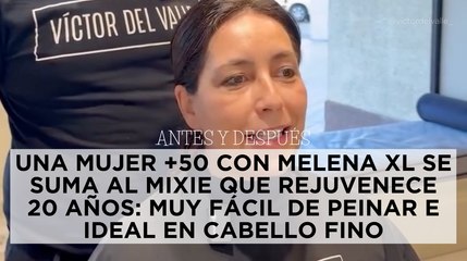 Una mujer +50 con melena XL se suma al mixie que rejuvenece 20 años muy fácil de peinar e ideal en cabello fino