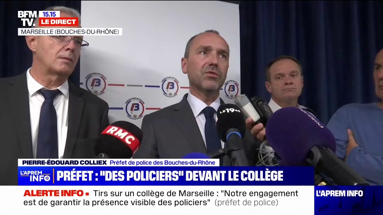 Collège marseillais criblé de balles de plomb: "Nous ne savons pas d'où viennent ces impacts, de quand ils datent", déclare Pierre-Édouard Colliex (préfet de police)