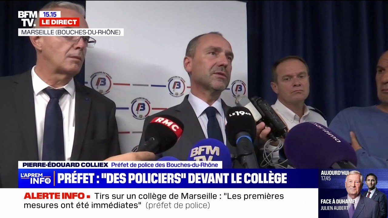Collège criblé de balles de plomb à Marseille: la police "sera présente tant que nécessaire", assure Pierre-Édouard Colliex (préfet de police)