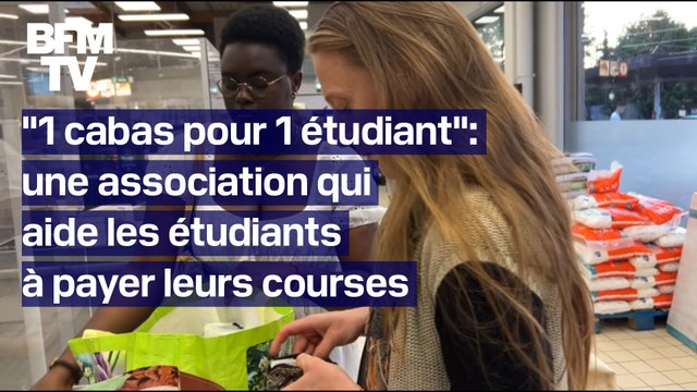 Un couple aide une étudiante à payer ses courses grâce à la plateforme 1 cabas pour 1 étudiant