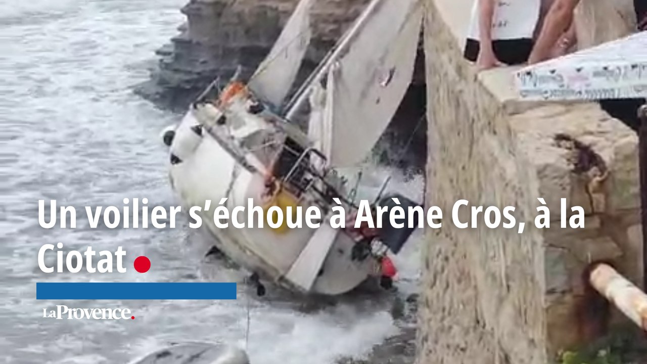 Un voilier s’échoue à Arène Cros, à la Ciotat