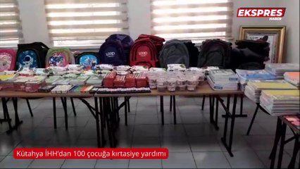 Kütahya İHH’dan 100 çocuğa kırtasiye yardımı