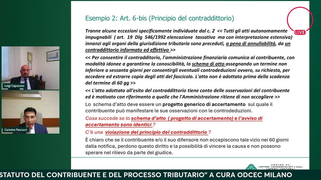 LA RIFORMA DELLO STATUTO DEL CONTRIBUENTE E DEL PROCESSO TRIBUTARIO