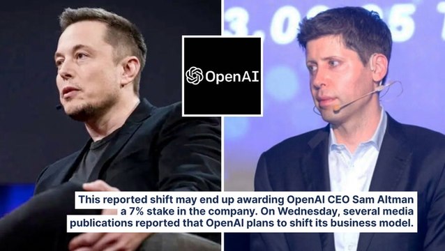 Elon Musk Isn't Pleased That Sam Altman Likely To Get 7% Stake After ChatGPT-Parent's Planned For-Profit Transition Happens: 'This Is Deeply Wrong'